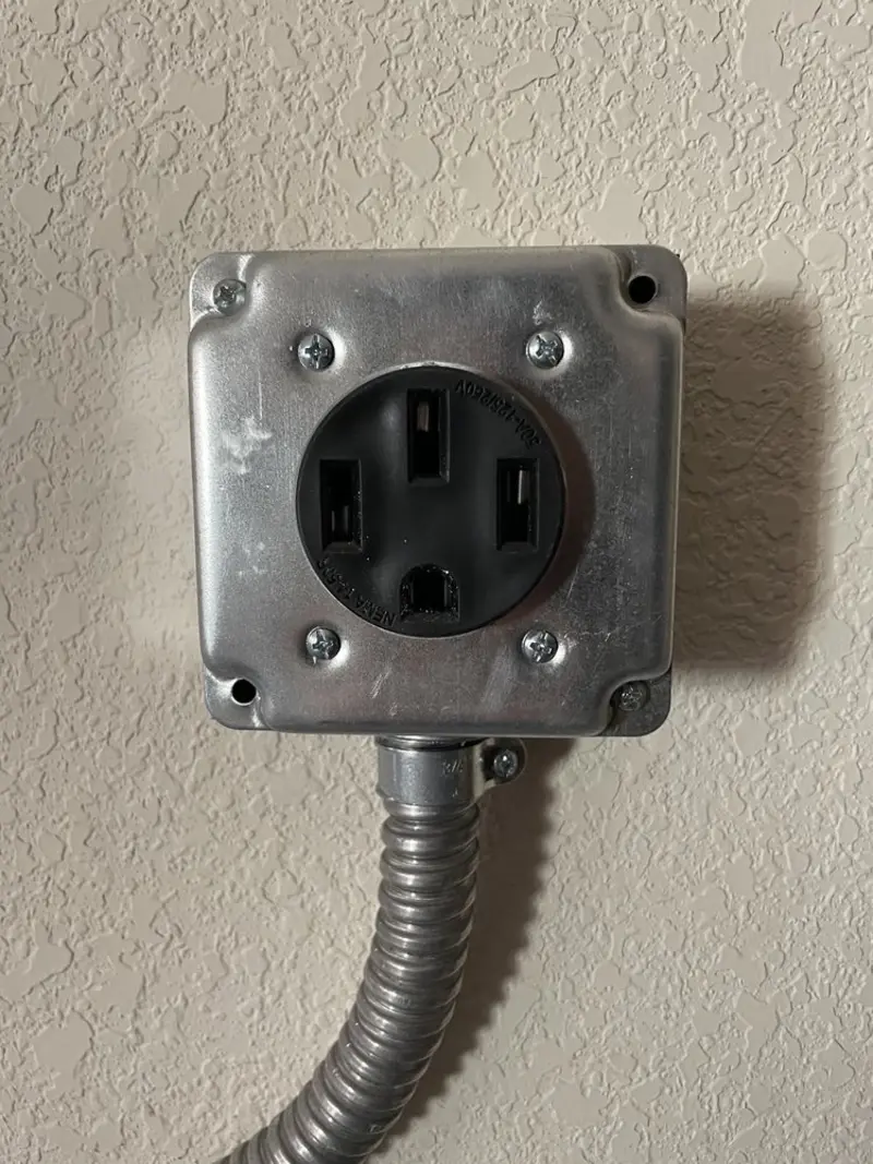 NEMA 14-50 outlet installed for Smart Home Electrical in Sabattus